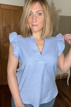 TOP FANNY BLEU