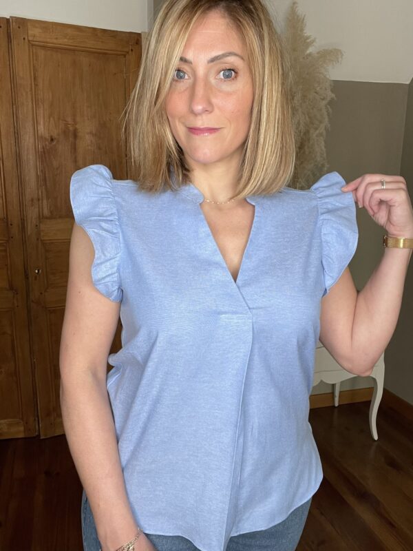 TOP FANNY BLEU