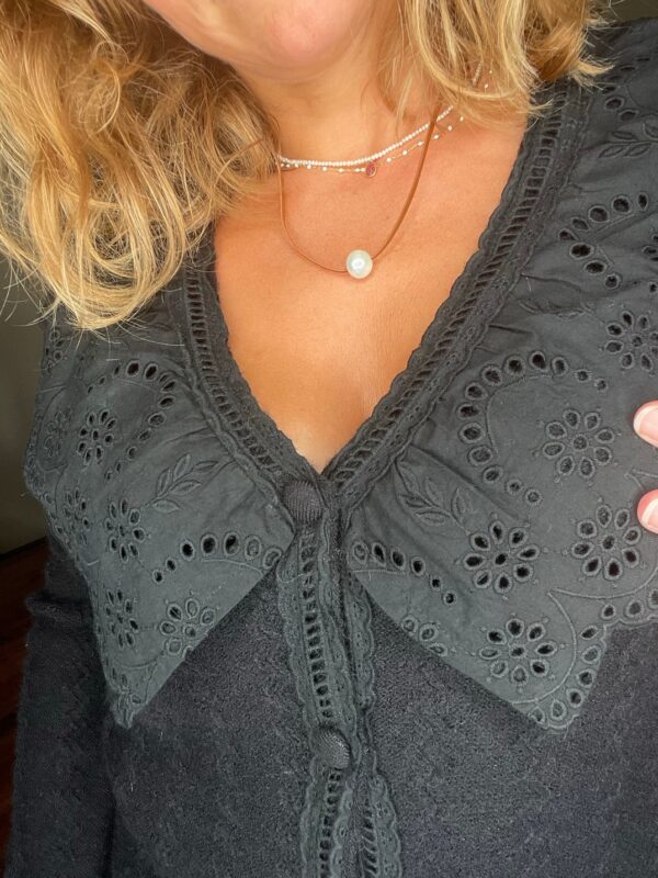 Gilet Grand col noir