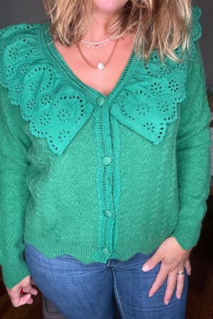 Gilet Grand col vert